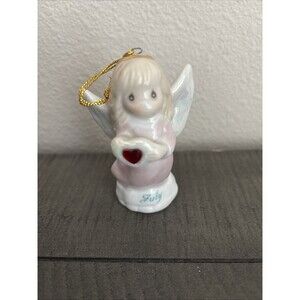 Vntg Precious Moments 1997 July Angel Enesco Porcelain  figurine